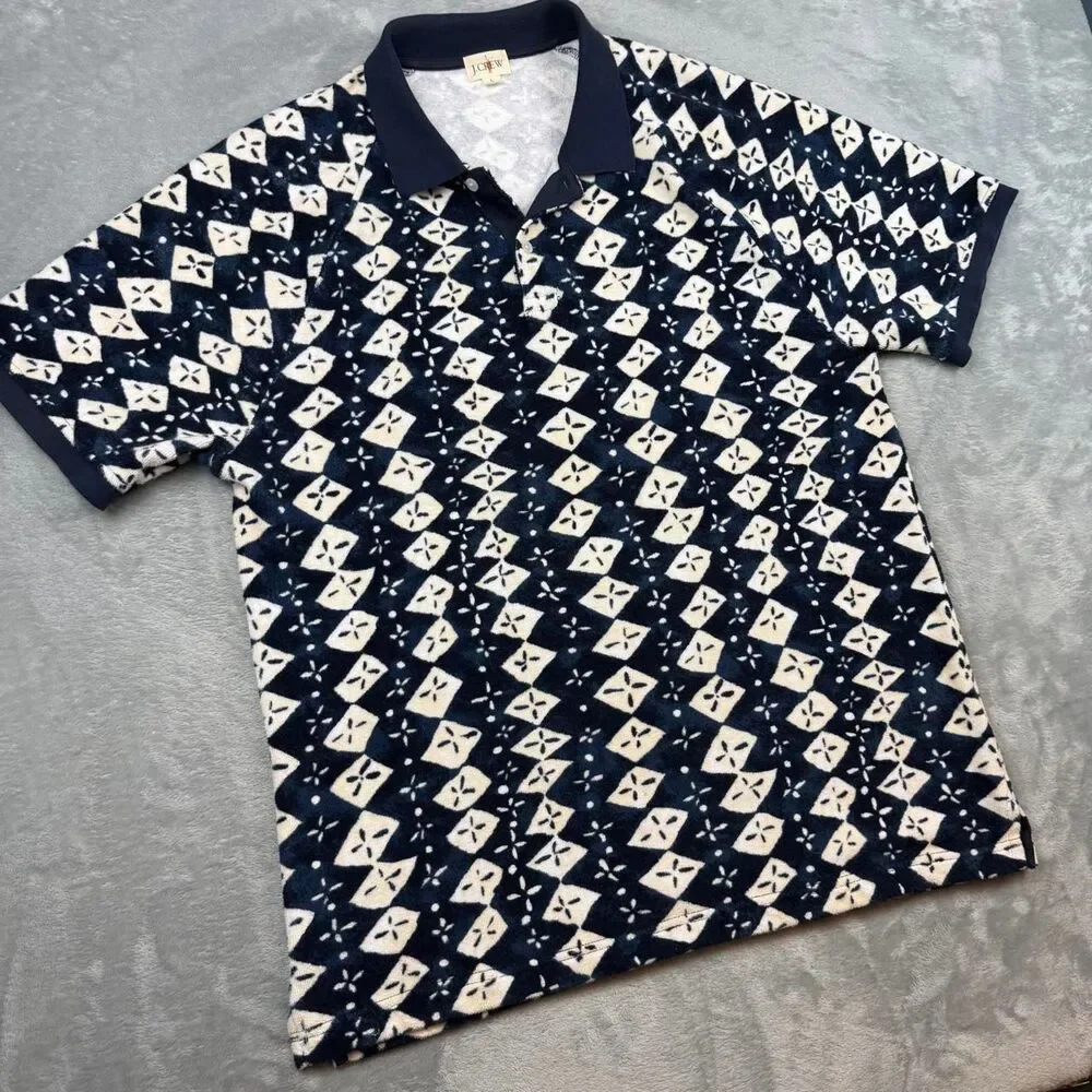 Jcrew Men's Navy and Blue Polo-shirts